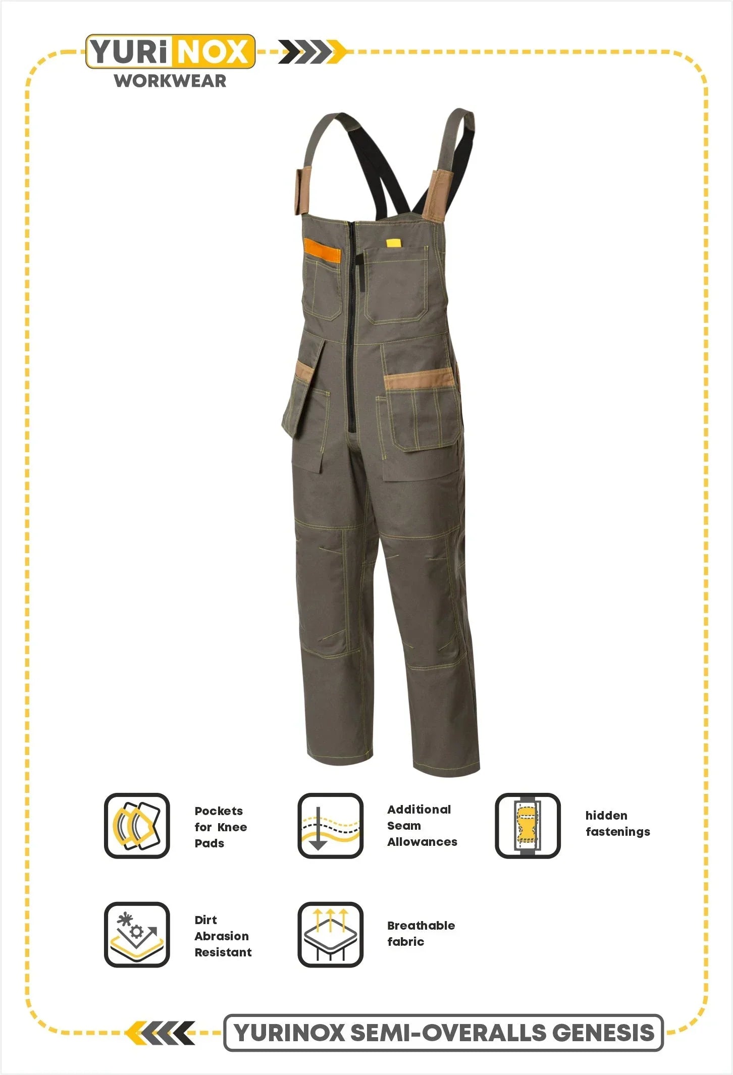 YURINOX BIB OVERALLS (SEMI-OVERALLS) GENESIS