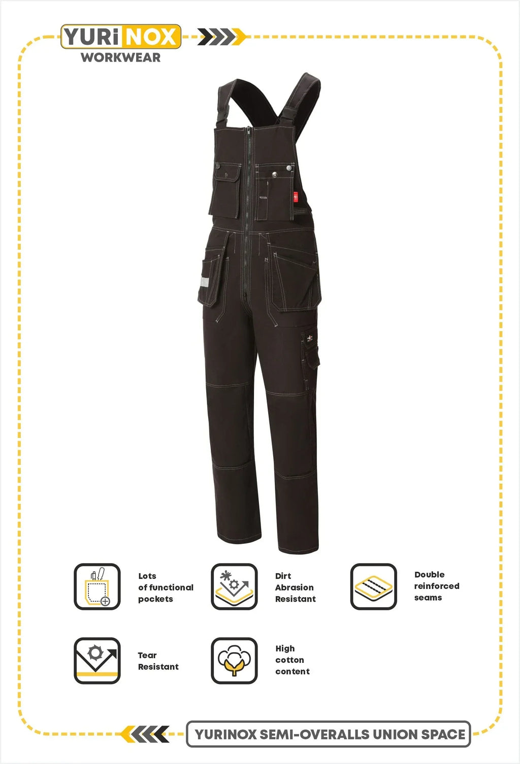 YURINOX BIB OVERALLS (SEMI-OVERALLS) UNION SPACE