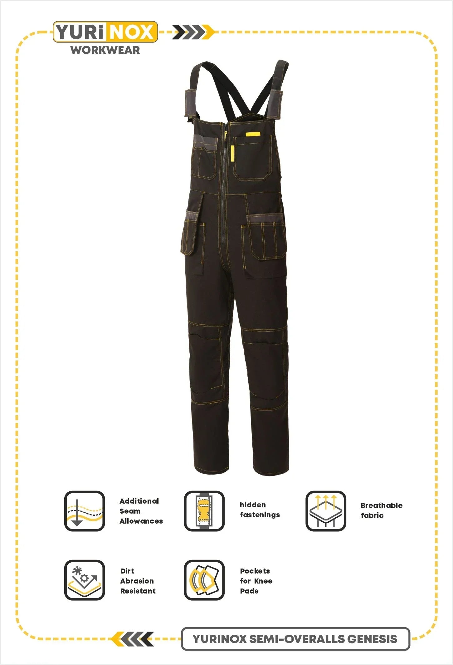 YURINOX BIB OVERALLS (SEMI-OVERALLS) GENESIS