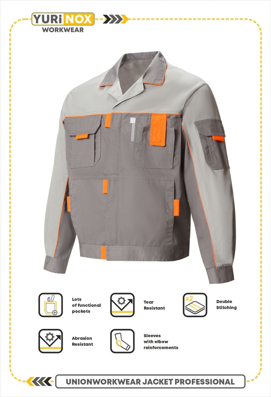 UNIONWORKWEAR Pro Men's Water-Resistant Utility Work Jacket