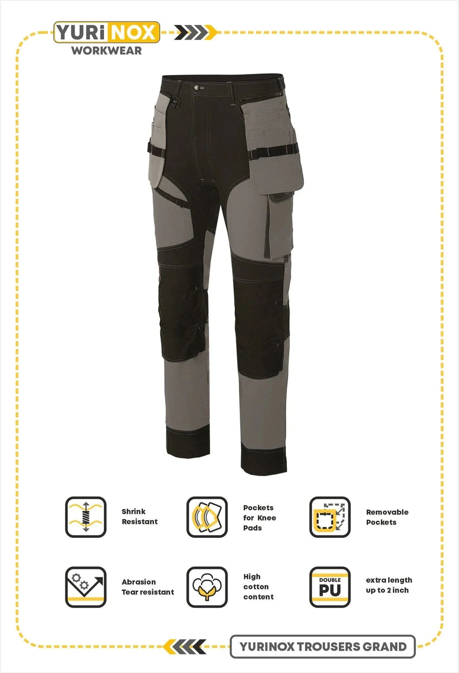 UNIONWORKWEAR Grand Men's Flex Canvas Tradesman Work Pants