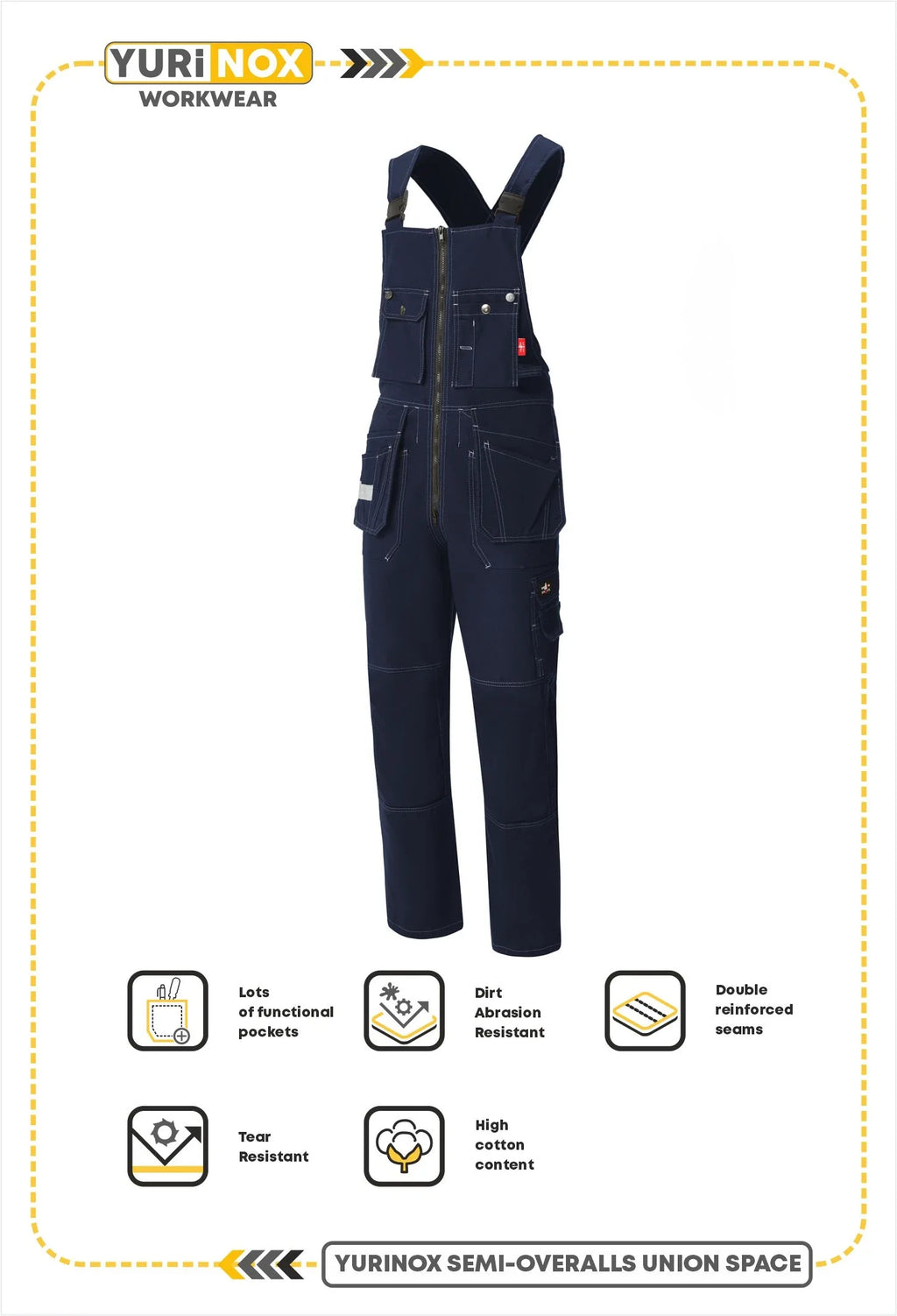YURINOX BIB OVERALLS (SEMI-OVERALLS) UNION SPACE