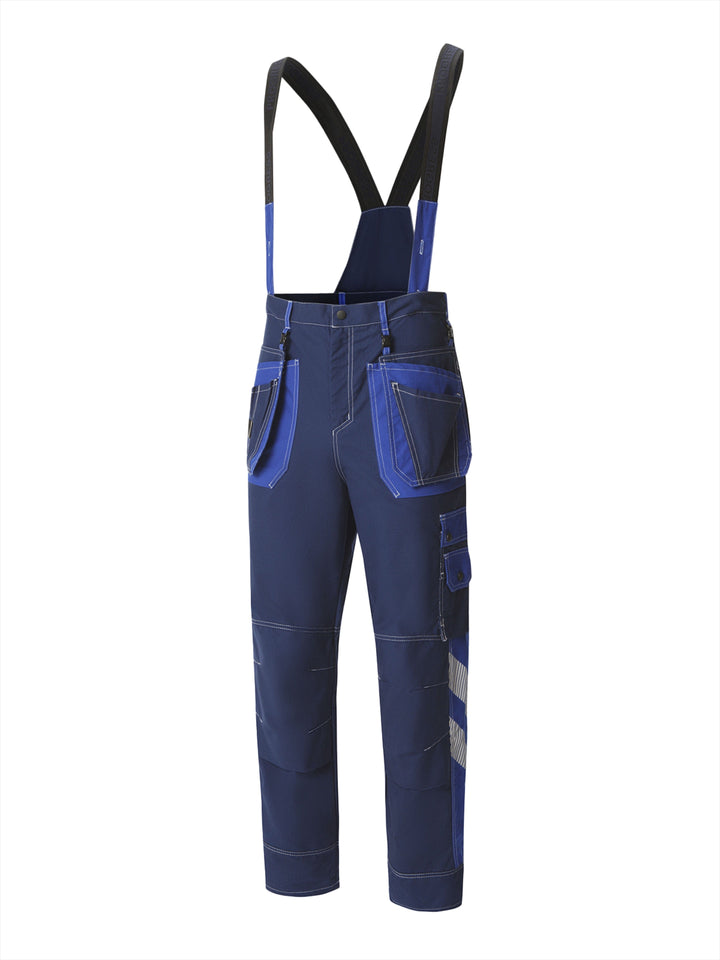 Straight silhouette pants with center zipper closure.