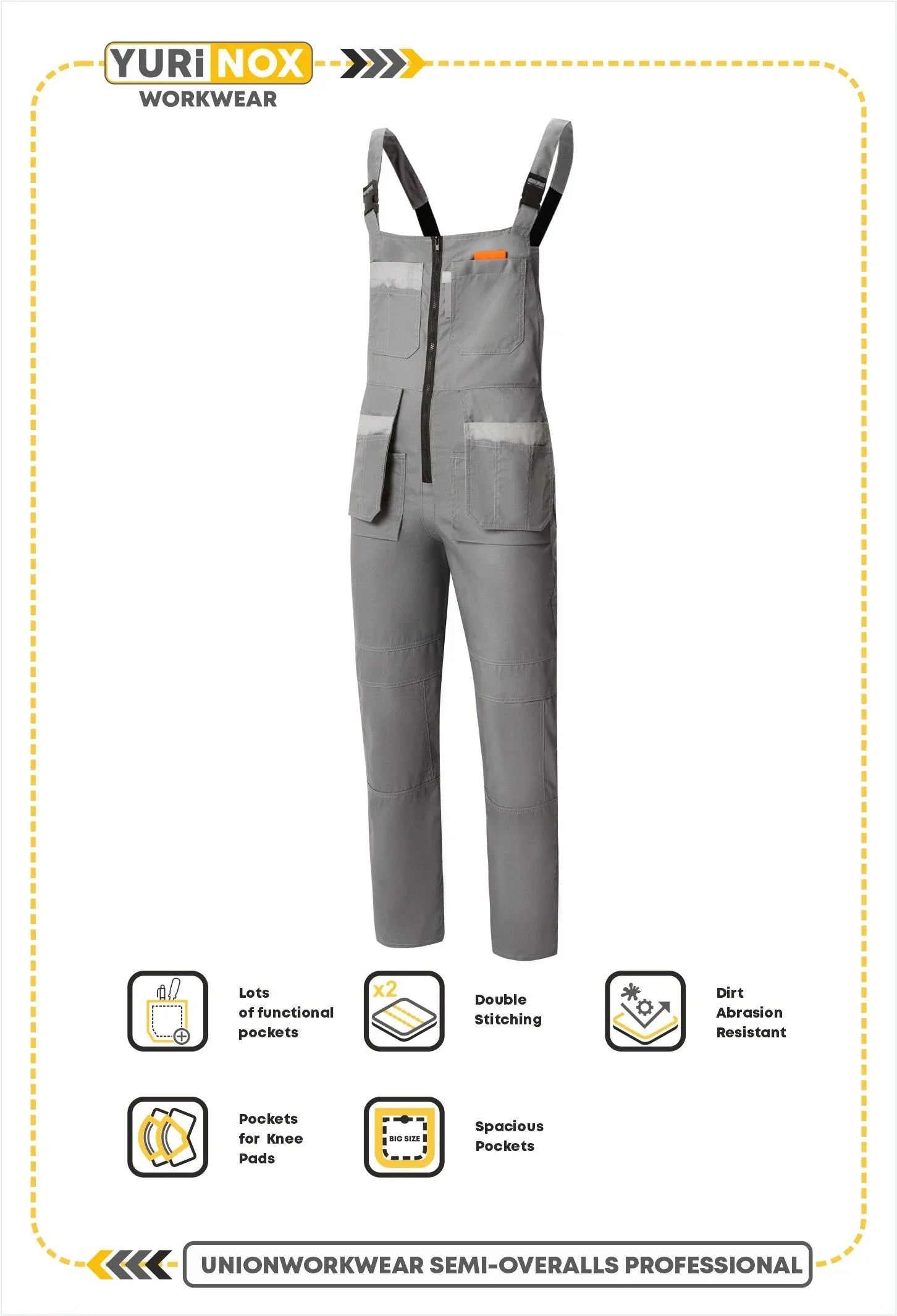 UNIONWORKWEAR BIB OVERALLS (SEMI-OVERALLS) PROFESSIONAL