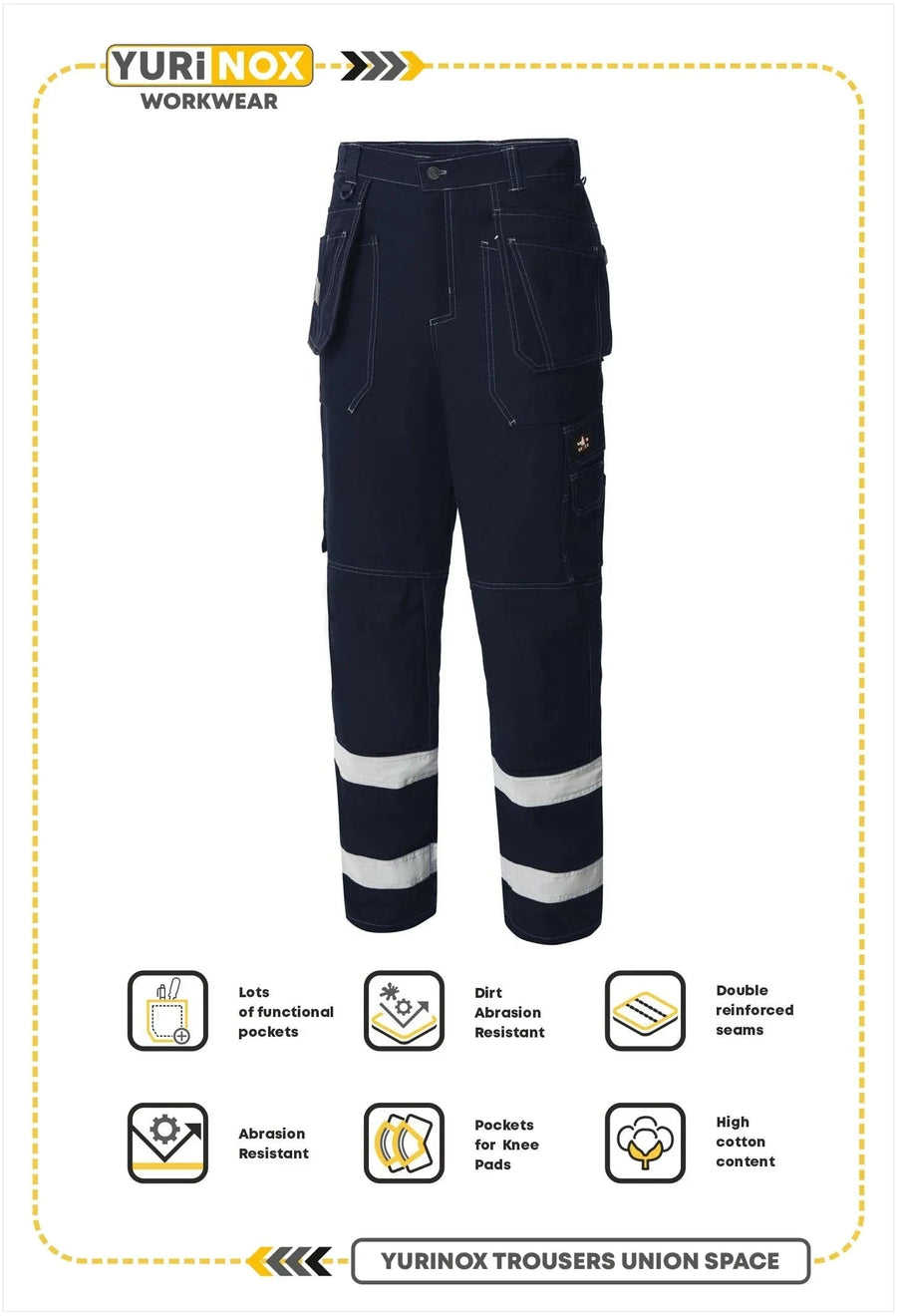 YURINOX UnionSpace Men's Midweight Utility Work Pants