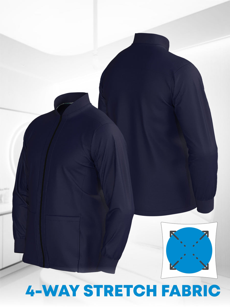 ERGOFIVE ACTIVE Unisex 4-Way Stretch Full-Zip Scrub Jacket EAJU08