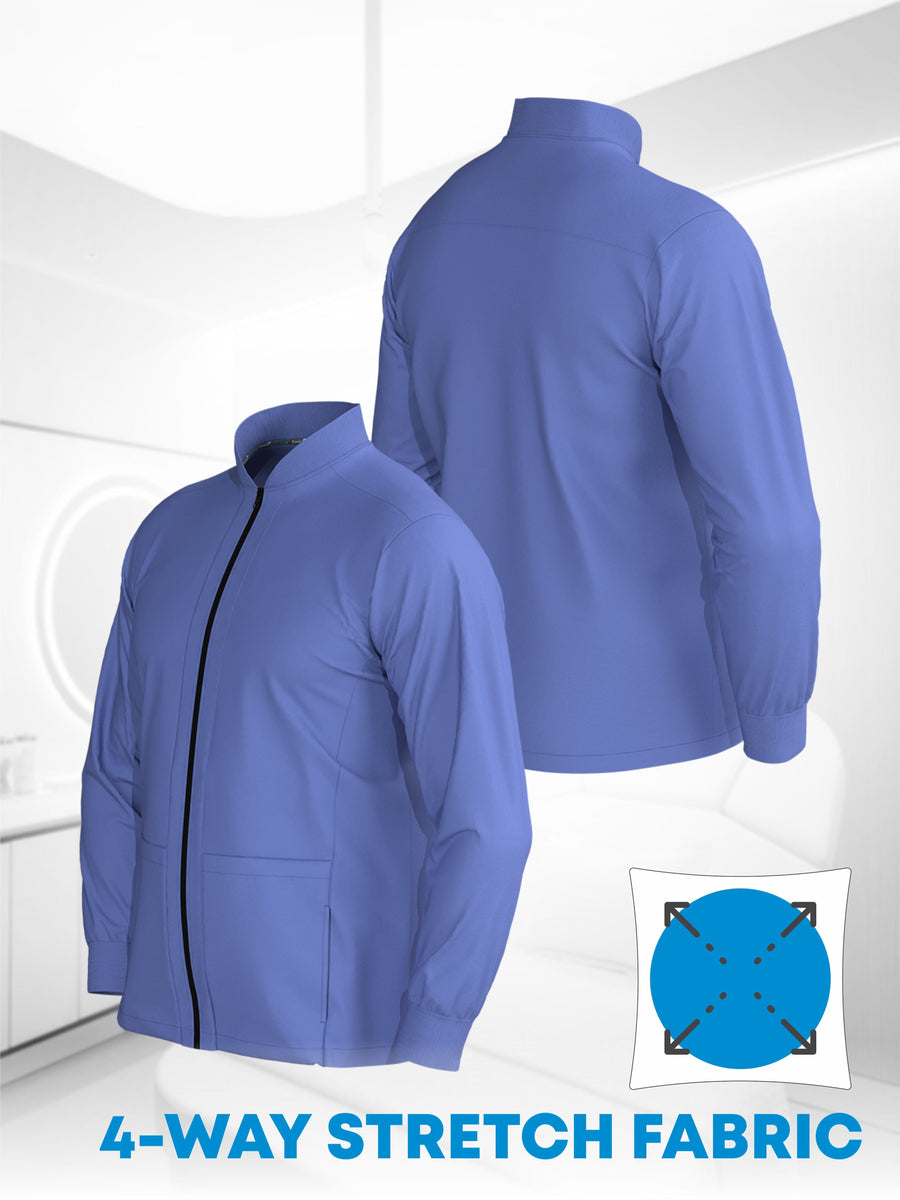 ERGOFIVE ACTIVE Unisex 4-Way Stretch Full-Zip Scrub Jacket EAJU08