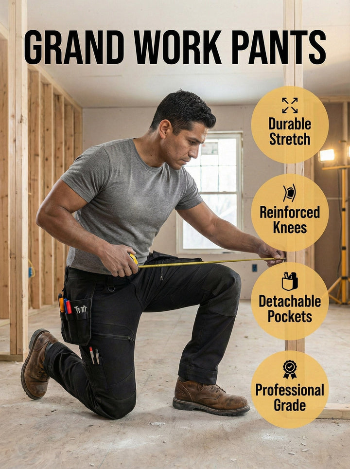 UNIONWORKWEAR Grand Men's Flex Canvas Tradesman Work Pants