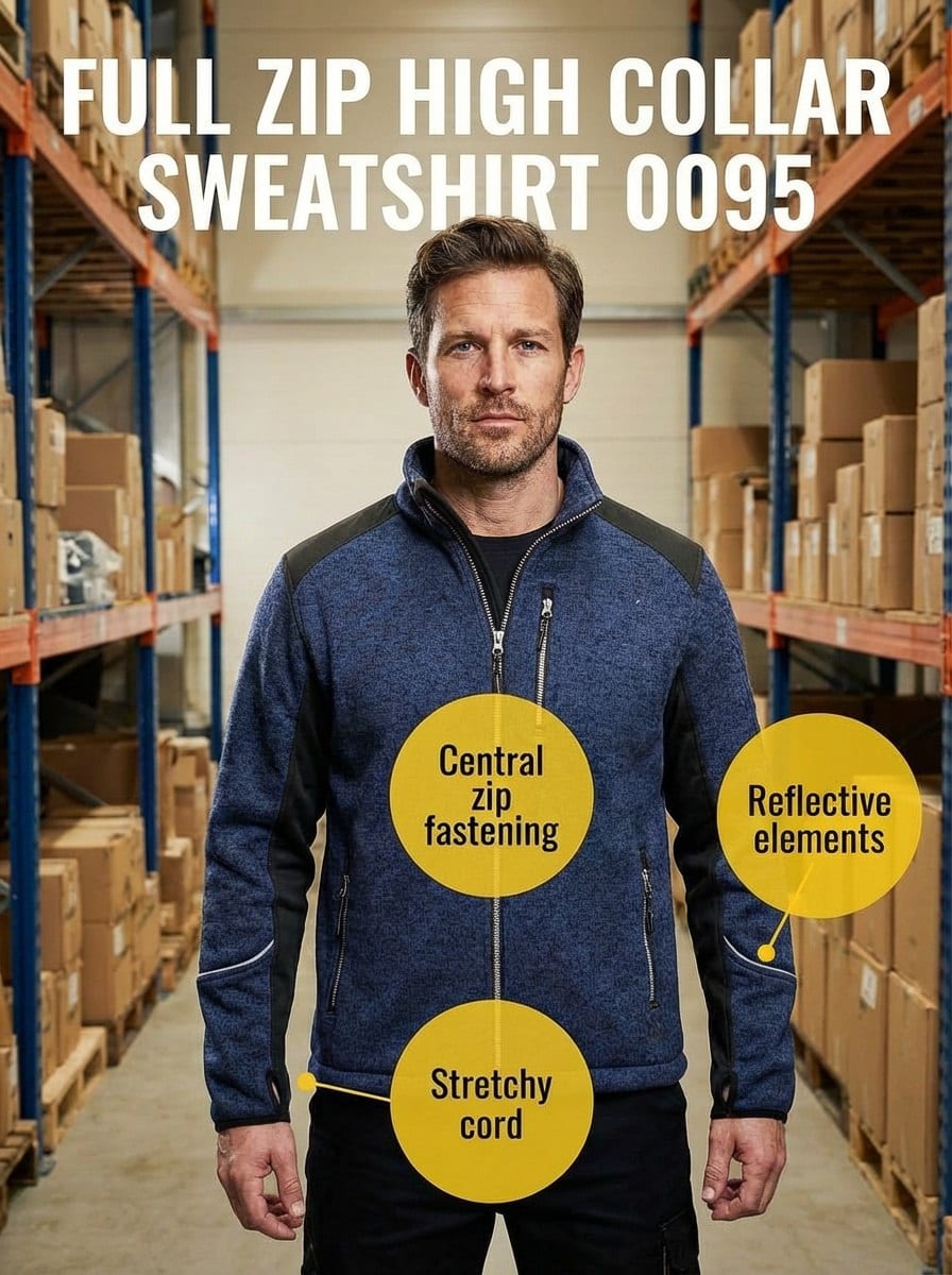 UNIONWORKWEAR Men's Full-Zip Softshell-Reinforced Work Sweatshirt