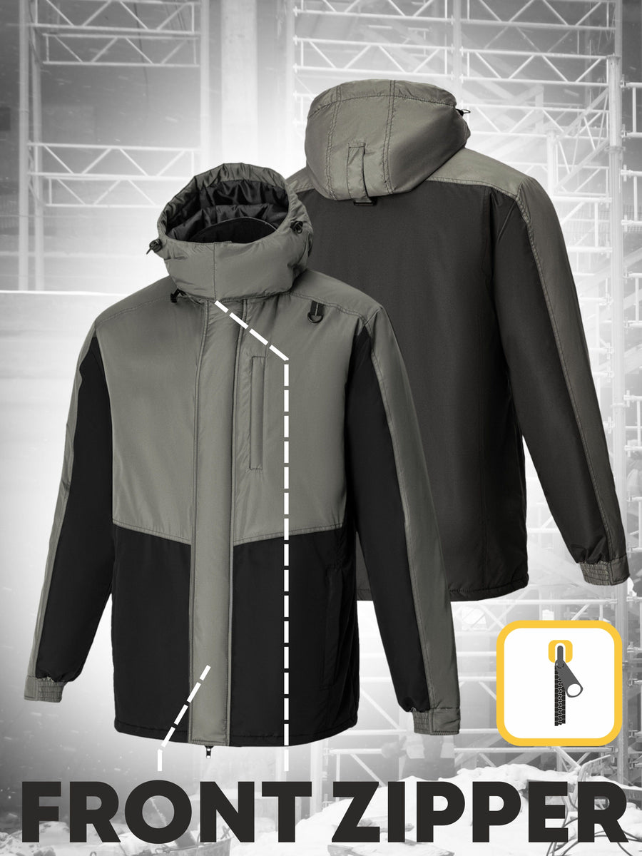 UNIONWORKWEAR Men's Insulated Hooded Work Jacket