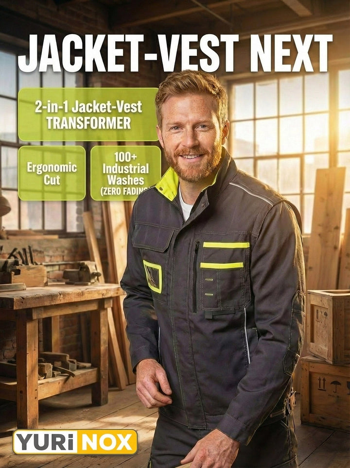 YURINOX Next Men's 2-in-1 Convertible Work Jacket