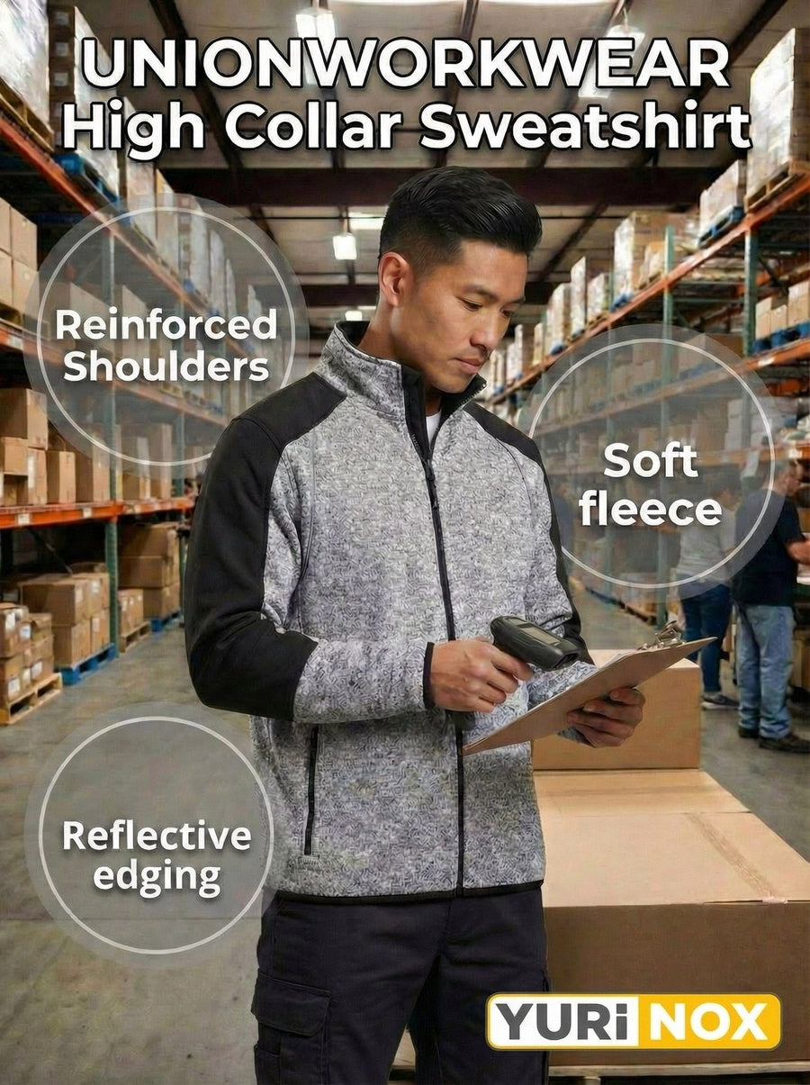 UNIONWORKWEAR Men's Full-Zip Fleece-Lined Work Sweatshirt