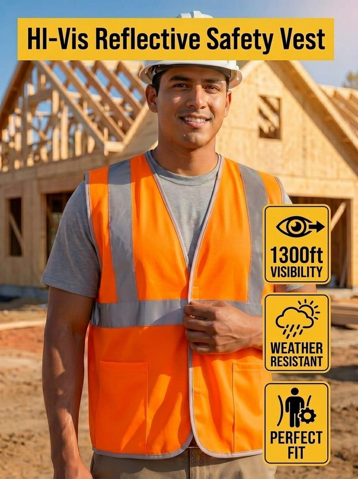 UNIONWORKWEAR Spectr 2 Men's Adjustable Enhanced Visibility Vest