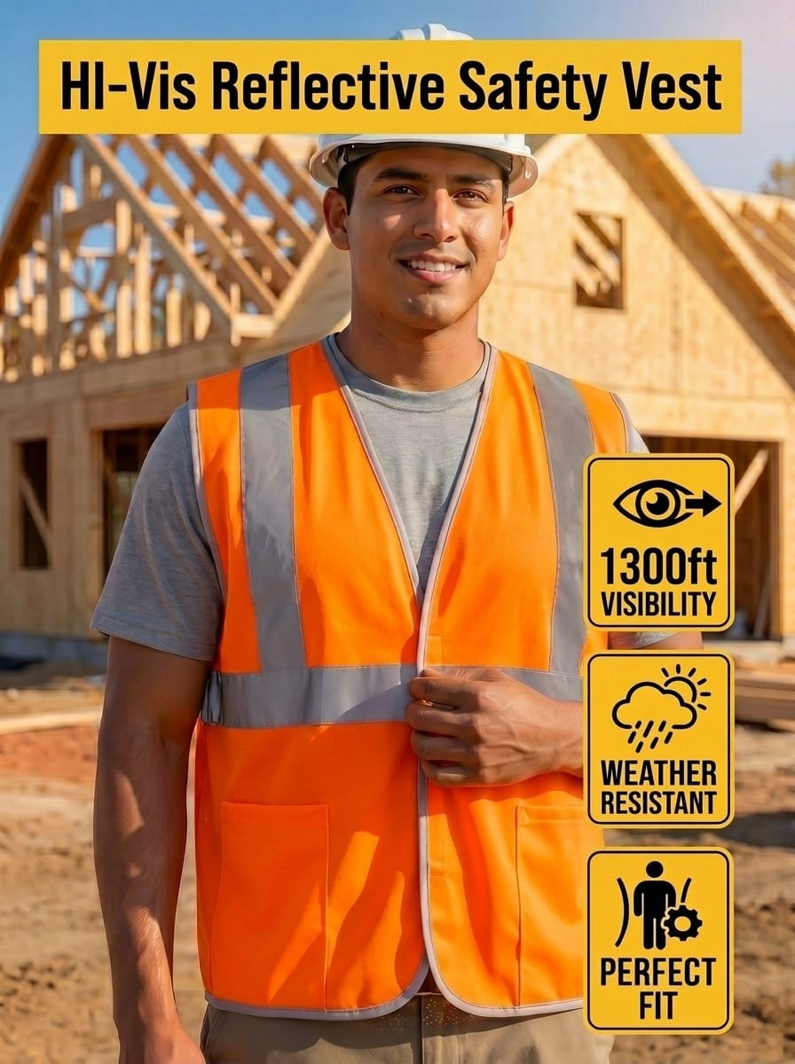 UNIONWORKWEAR Spectr 2 Men's Adjustable Enhanced Visibility Vest