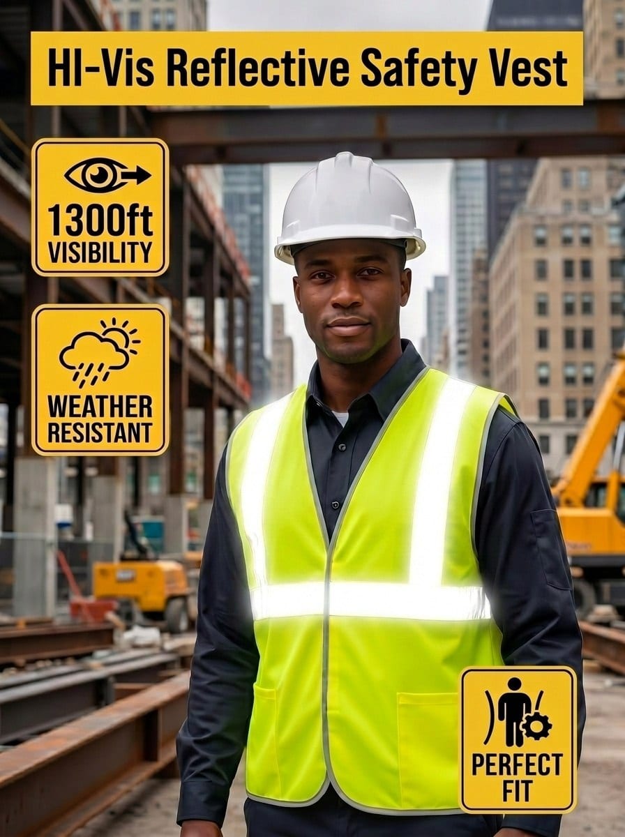 UNIONWORKWEAR Spectr 2 Men's Adjustable Enhanced Visibility Vest