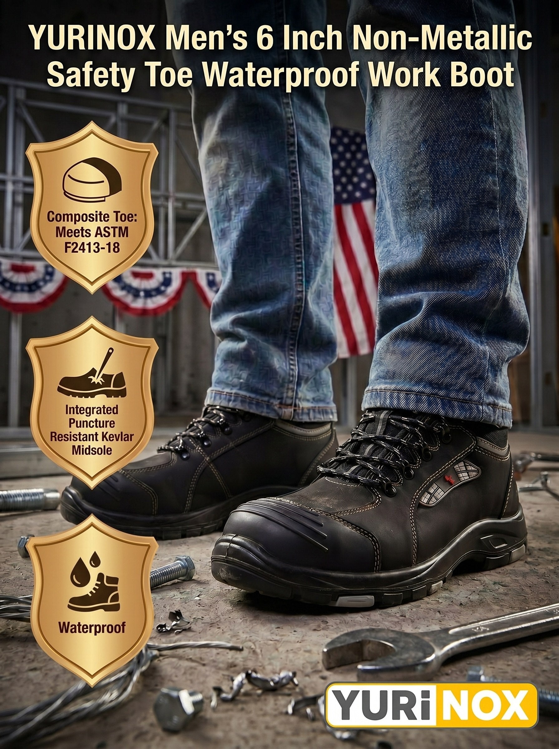 Men's UnionSpace™ 6" Slip-resistant  Waterproof Composite Toe Work Boots
