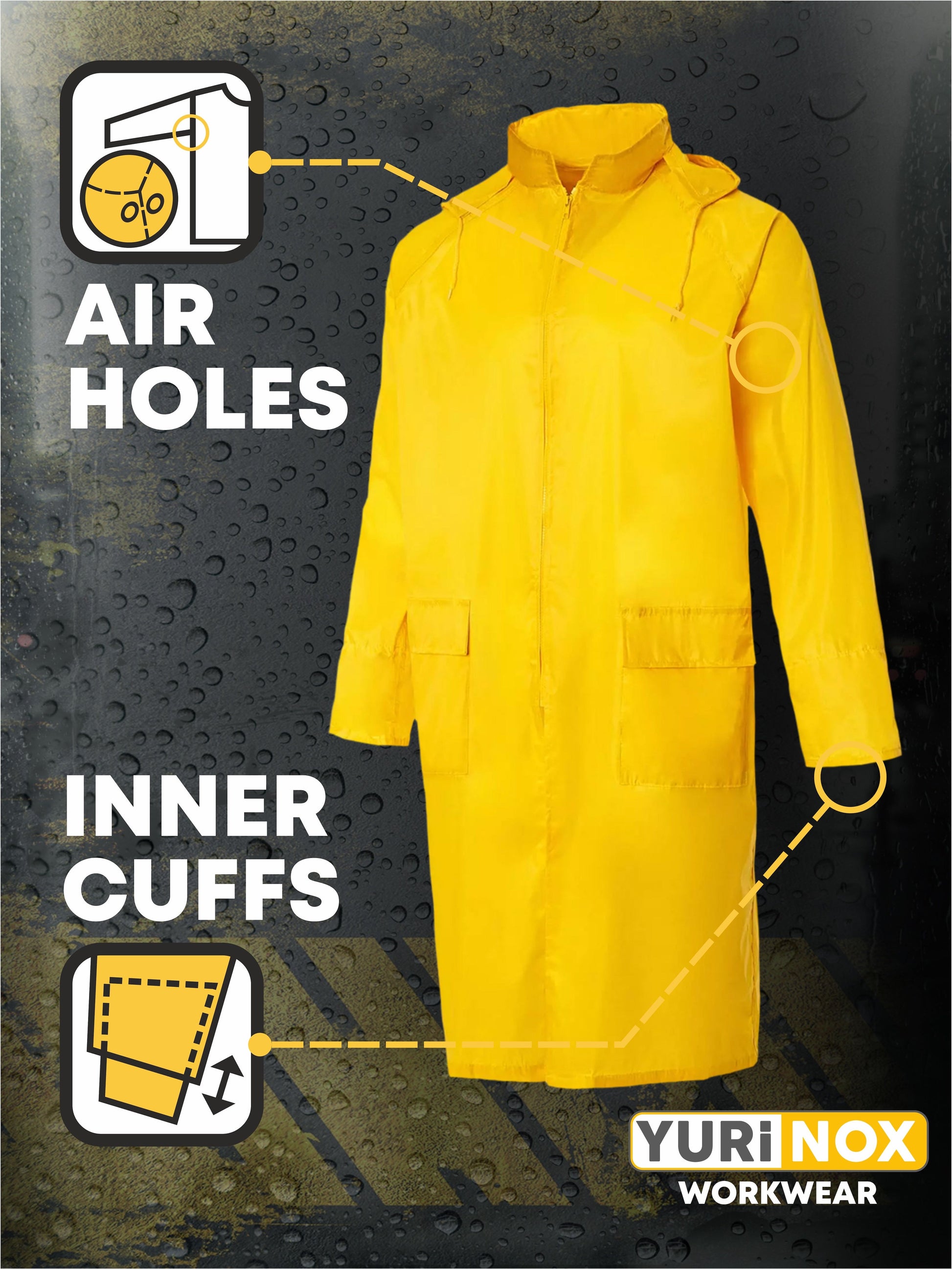 UNIONWORKWEAR RAIN COAT ALBATROSS LIGHT