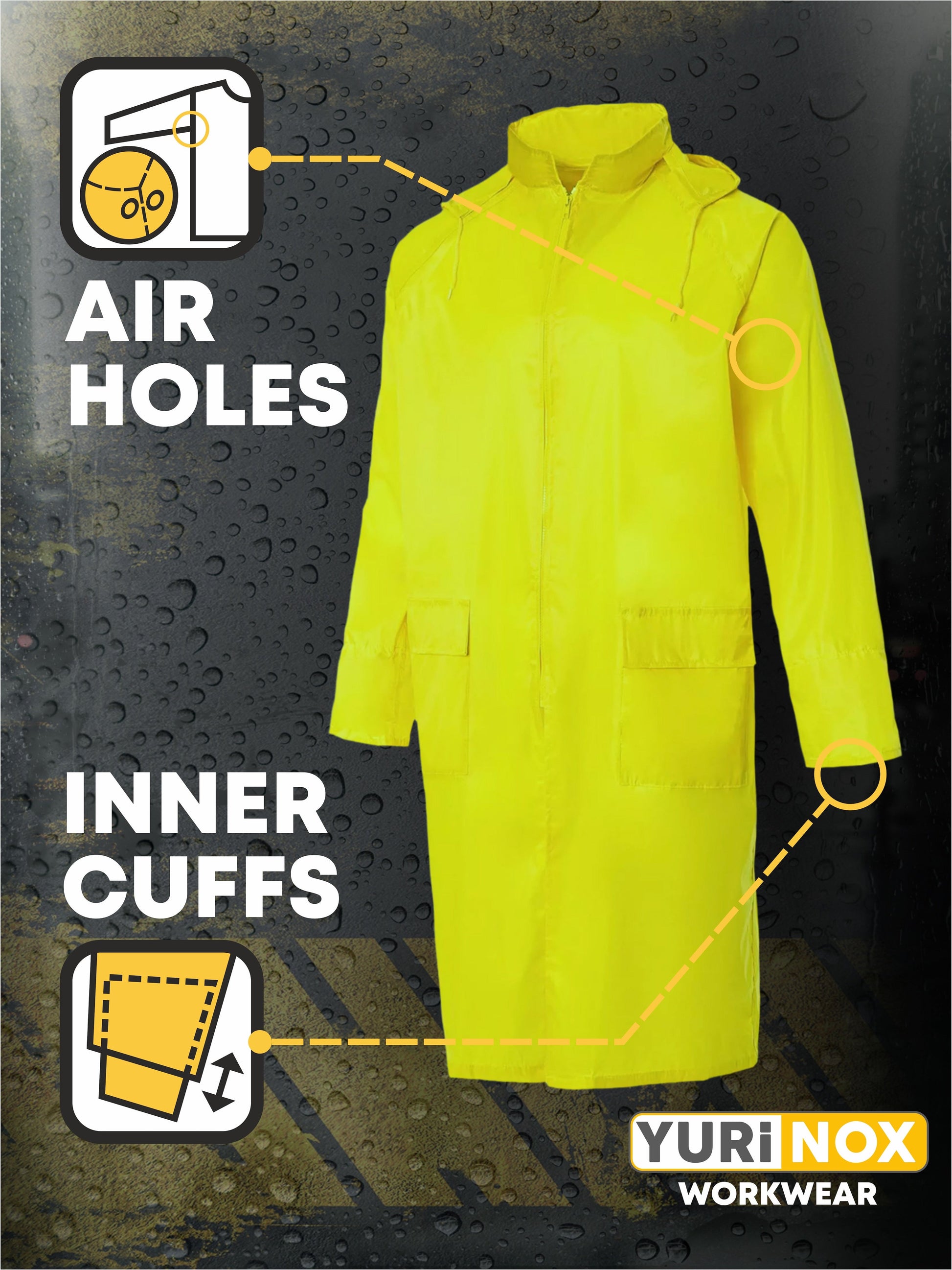 UNIONWORKWEAR RAIN COAT ALBATROSS LIGHT