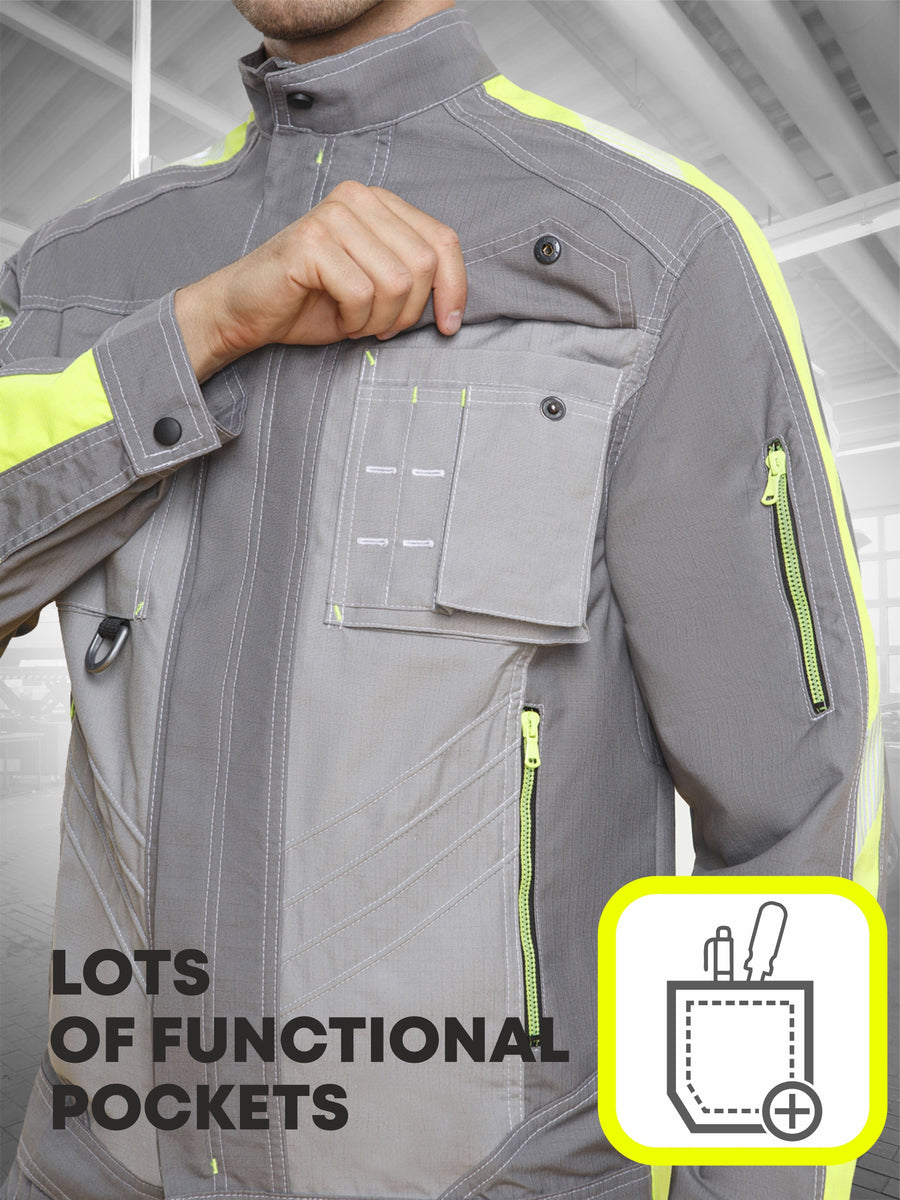 YURINOX Progress Men's Ripstop Utility Work Jacket
