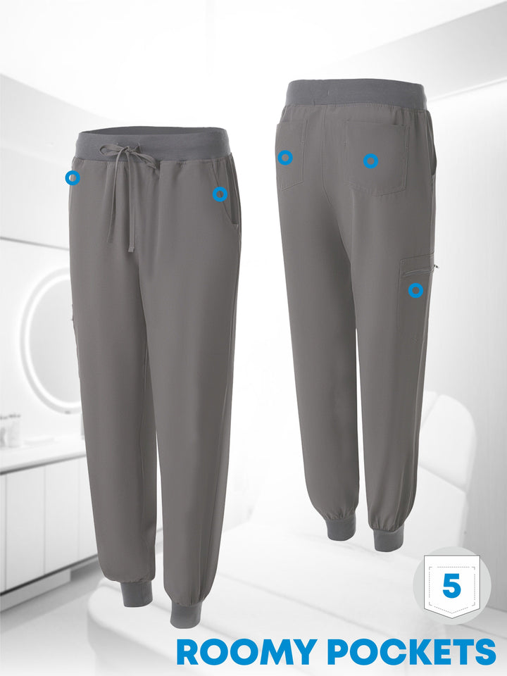ERGOFIVE ACTIVE Women's 4-Way Stretch Cargo Scrub Joggers EAPW05