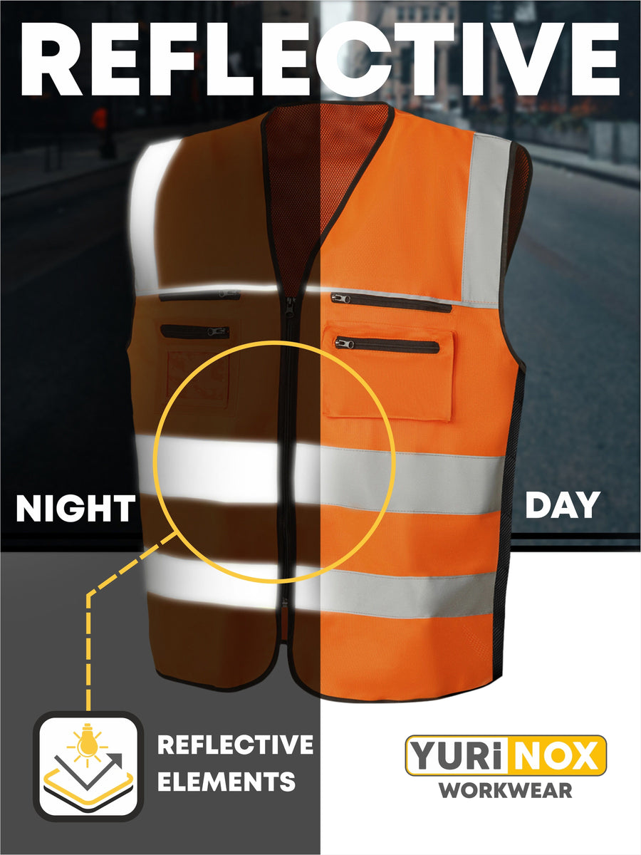 YURINOX Spectr Premium Men's Heavy-Duty Enhanced Visibility Vest