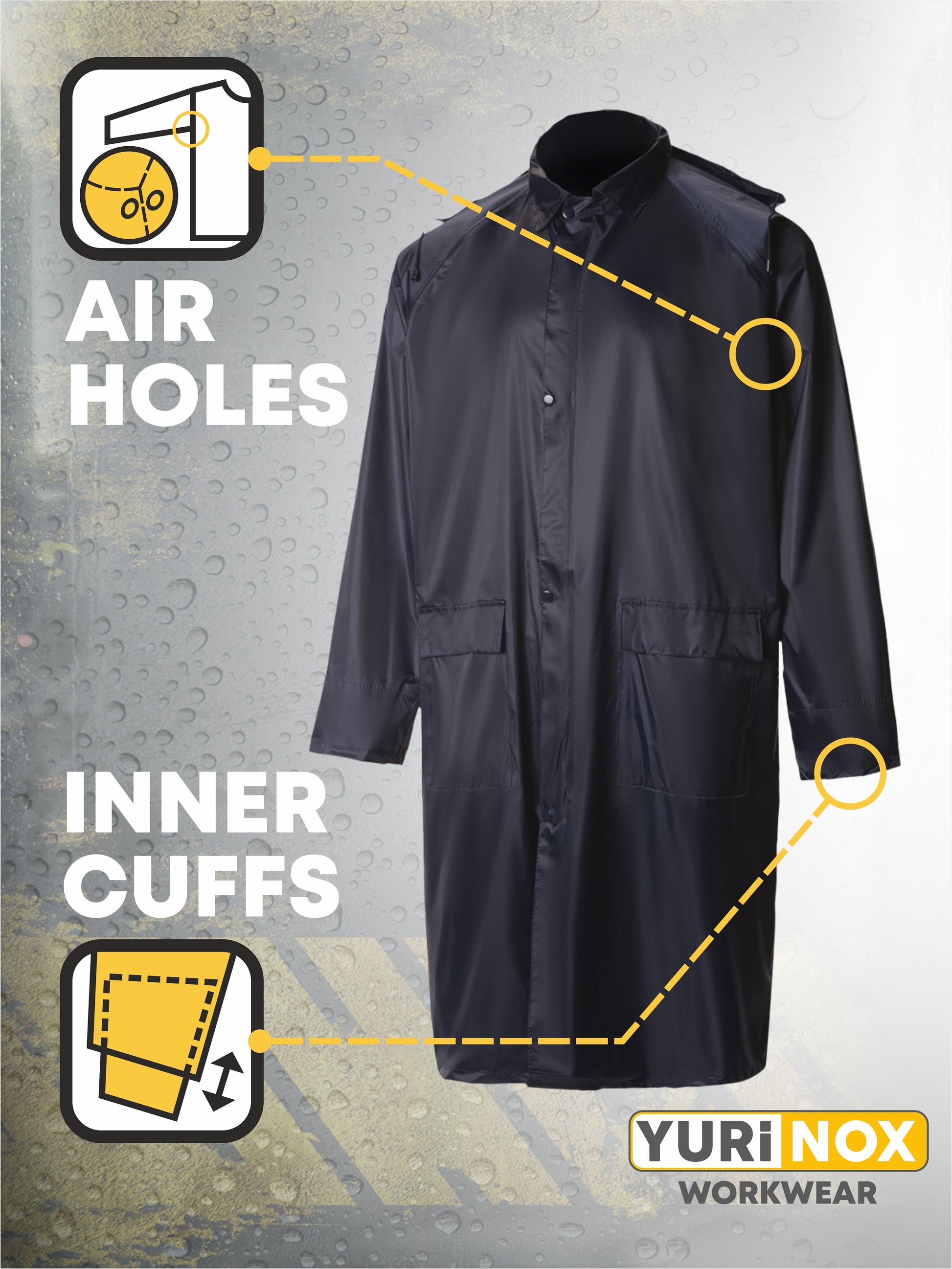 UNIONWORKWEAR RAIN COAT ALBATROSS LIGHT