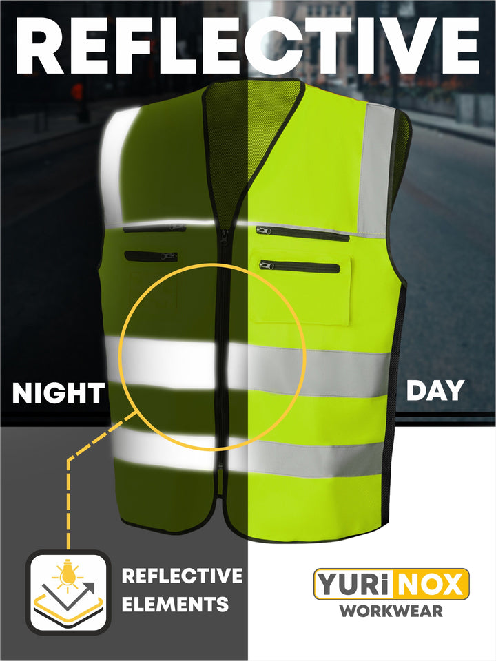 YURINOX Spectr Premium Men's Heavy-Duty Enhanced Visibility Vest
