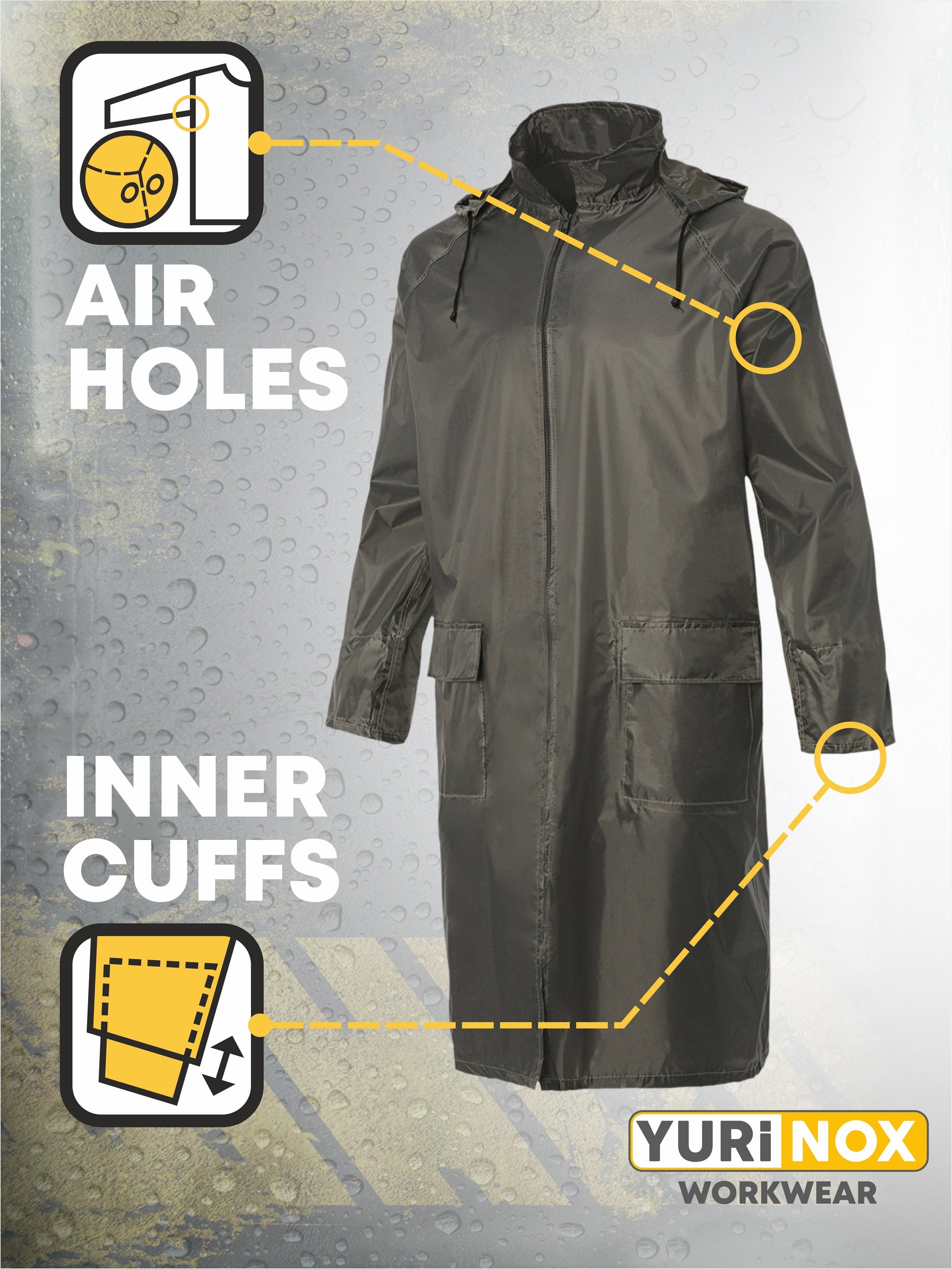 UNIONWORKWEAR RAIN COAT ALBATROSS LIGHT