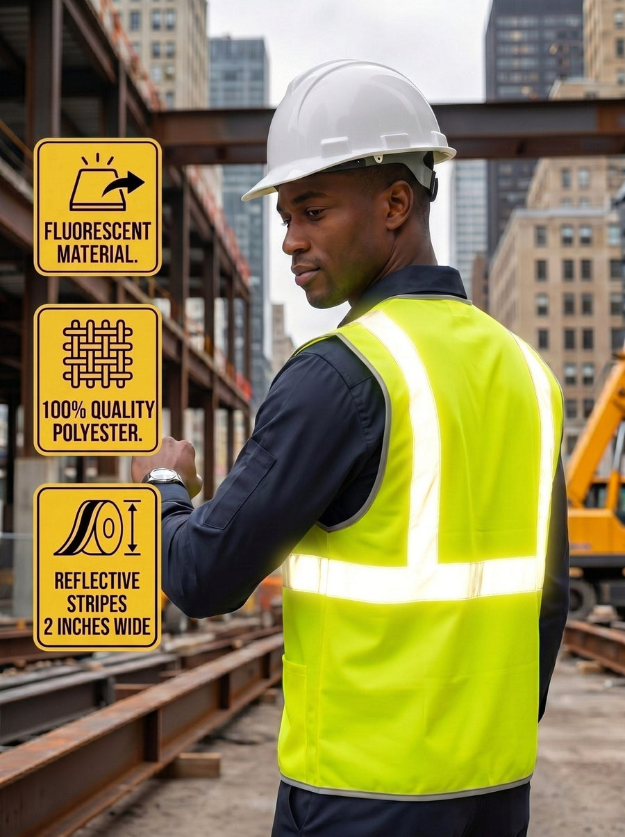UNIONWORKWEAR Spectr 2 Men's Adjustable Enhanced Visibility Vest