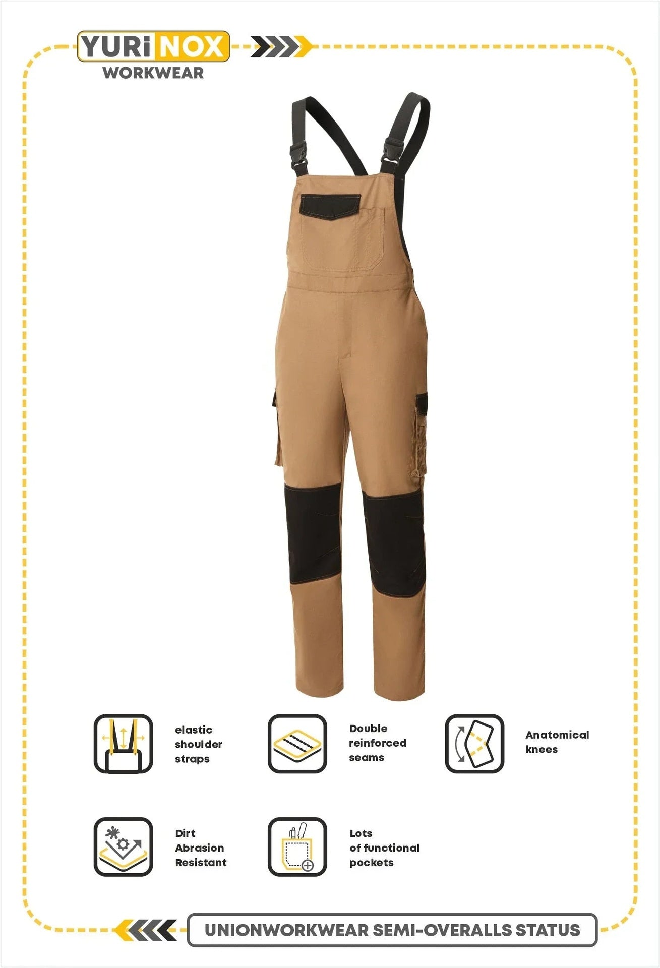 STATUS ™ Men's Regular Fit Shrink Resistant Work Bib Overalls