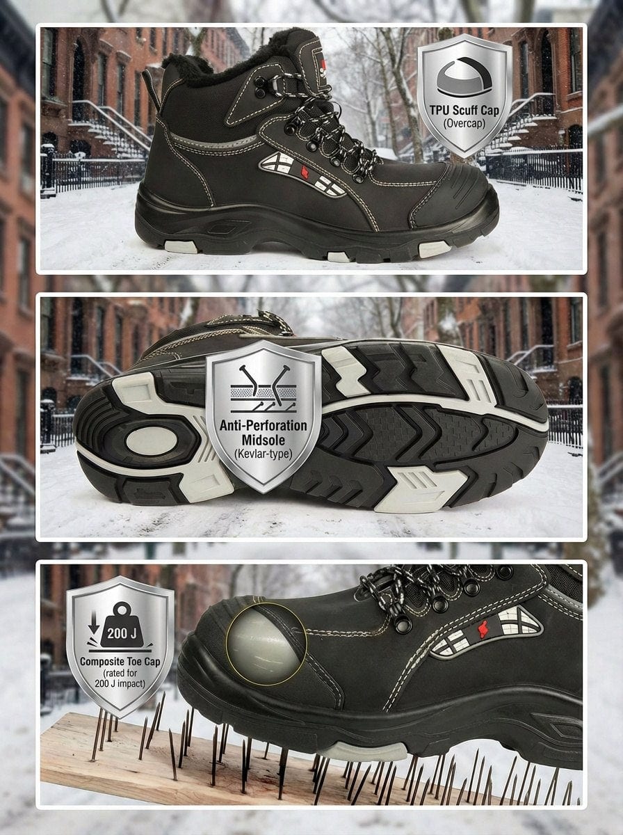 YURINOX UnionSpace Men's 6" Insulated Waterproof Composite Toe Boots