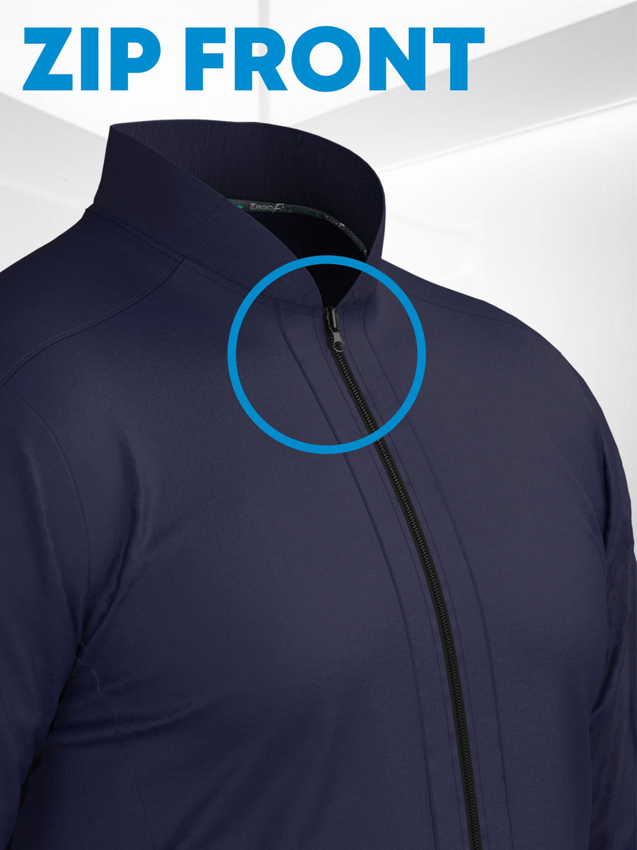 ERGOFIVE ACTIVE Unisex 4-Way Stretch Full-Zip Scrub Jacket EAJU08