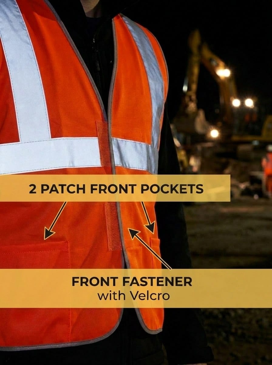 UNIONWORKWEAR Spectr 2 Men's Adjustable Enhanced Visibility Vest