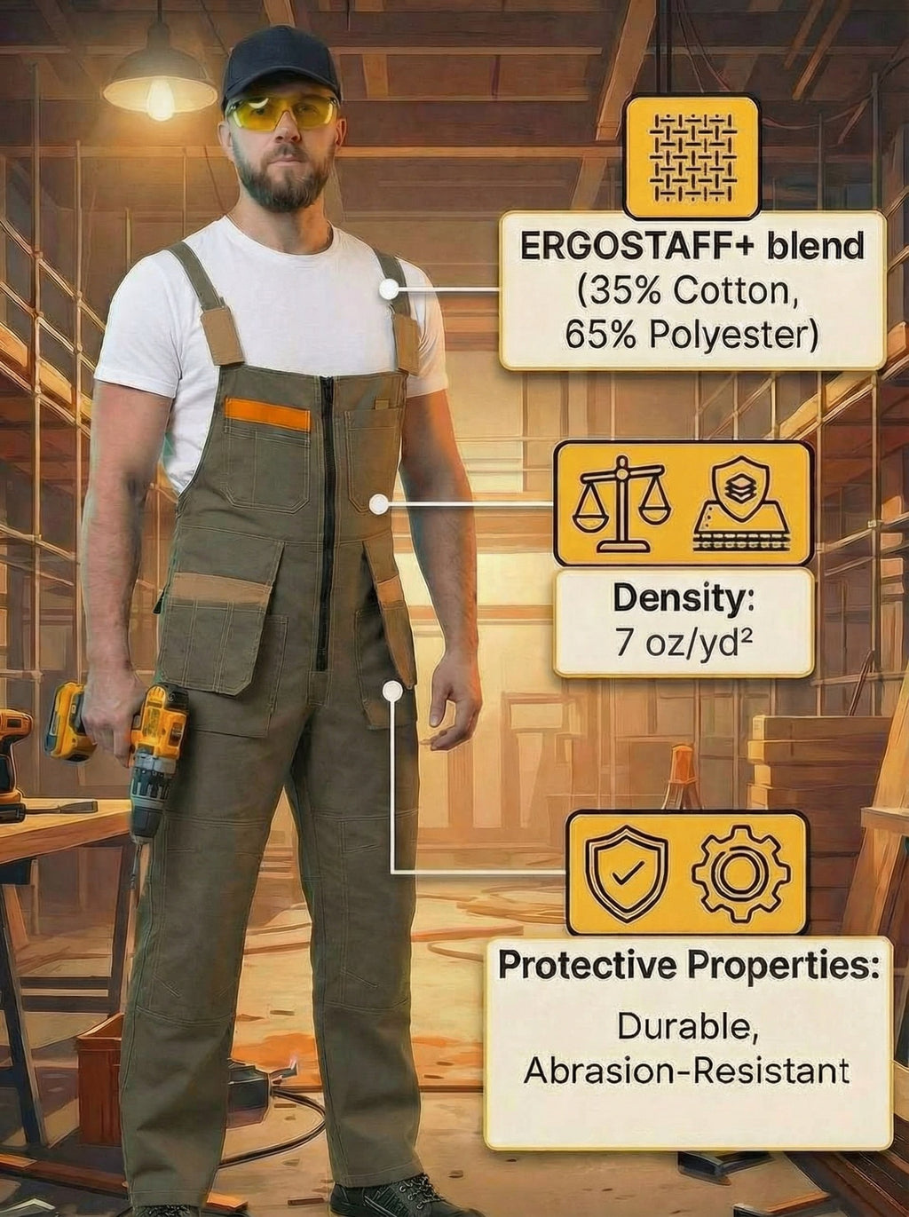 YURINOX BIB OVERALLS (SEMI-OVERALLS) GENESIS