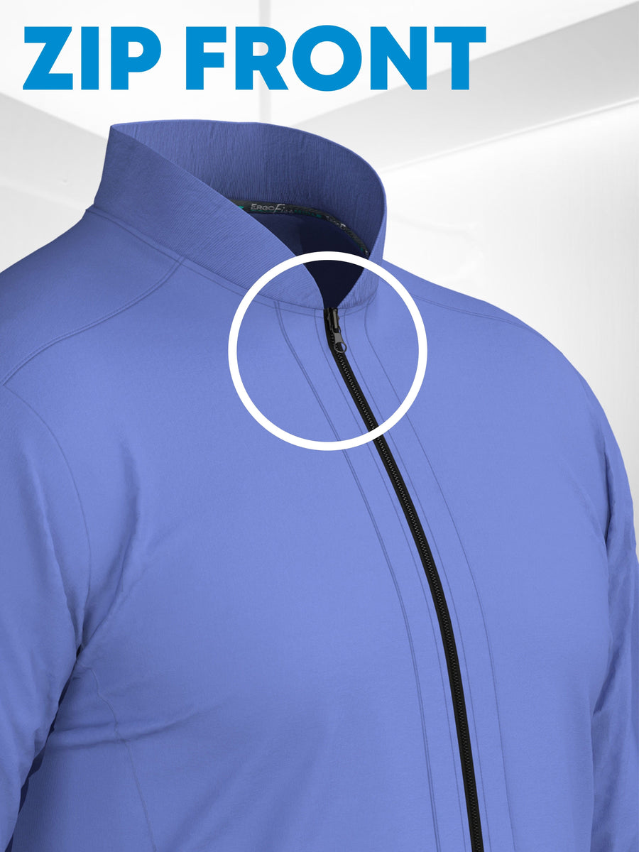ERGOFIVE ACTIVE Unisex 4-Way Stretch Full-Zip Scrub Jacket EAJU08
