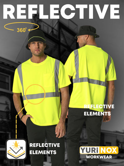 YURINOX Hi-Vis reflective strip T-SHIRT