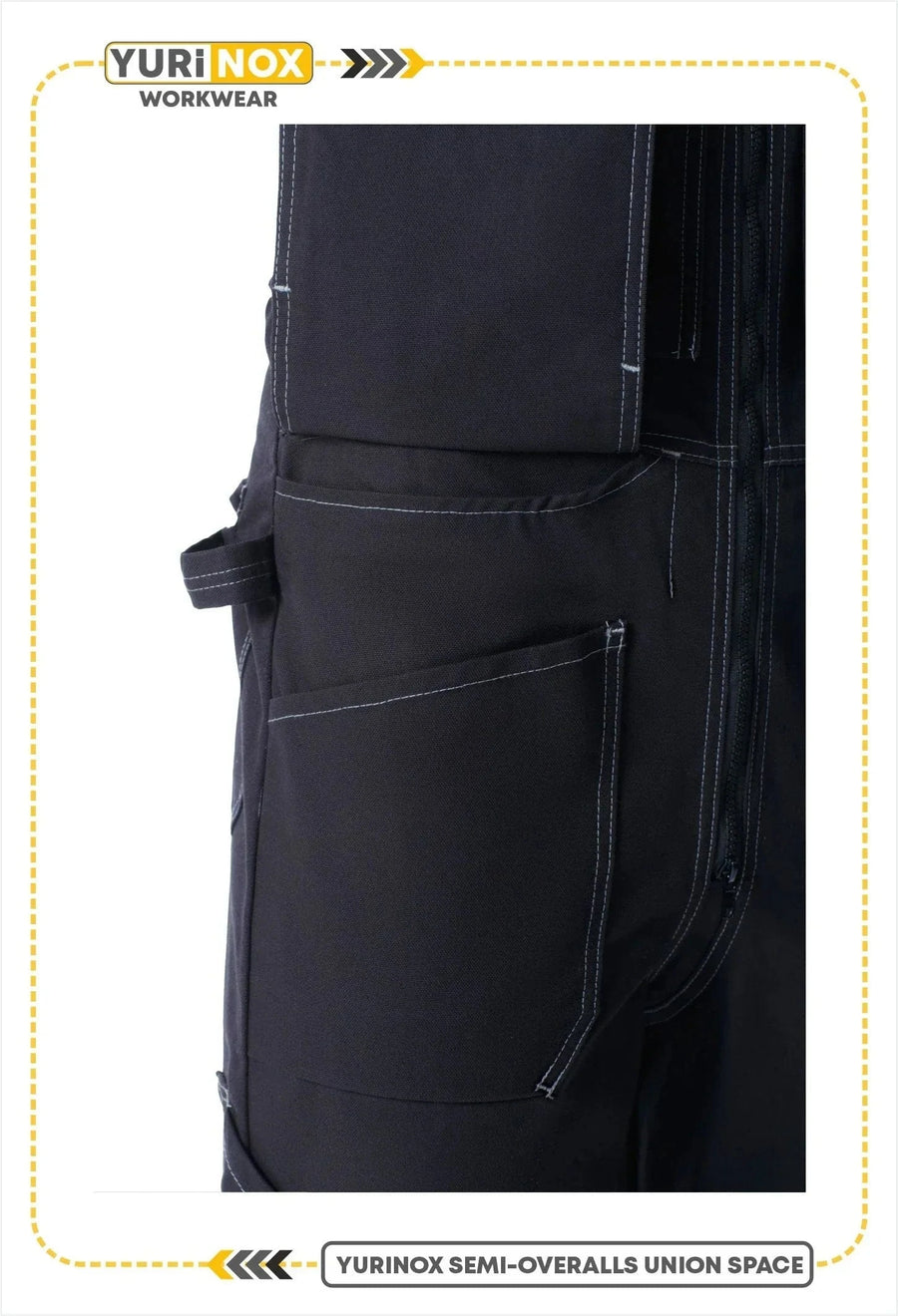 YURINOX UnionSpace Men's Midweight Utility Work Bib Overalls