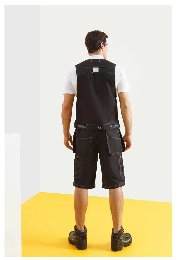 Rear patch pockets and side tool storage expand carrying capacity.
