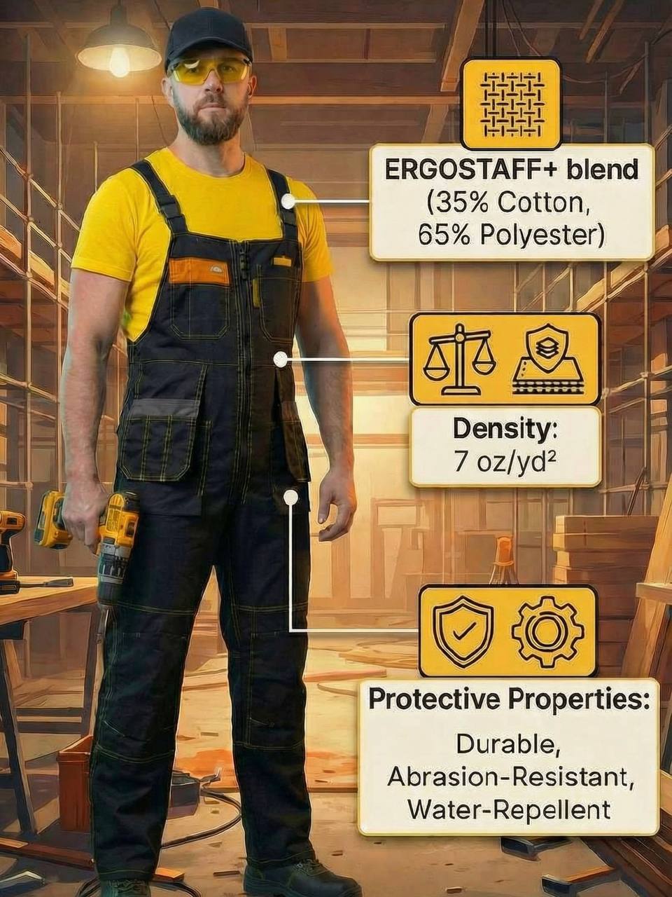 YURINOX BIB OVERALLS (SEMI-OVERALLS) GENESIS