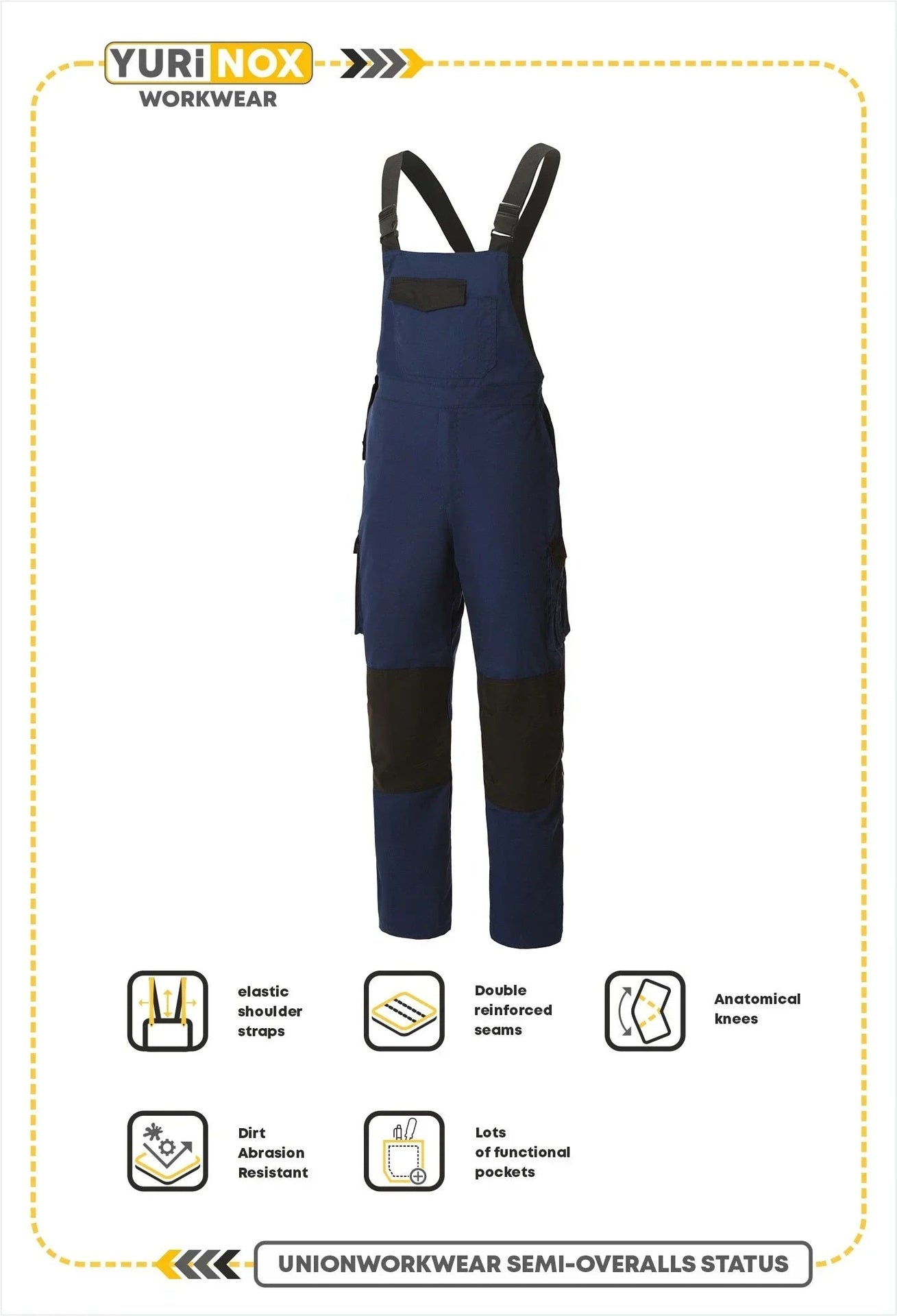 STATUS ™ Men's Regular Fit Shrink Resistant Work Bib Overalls