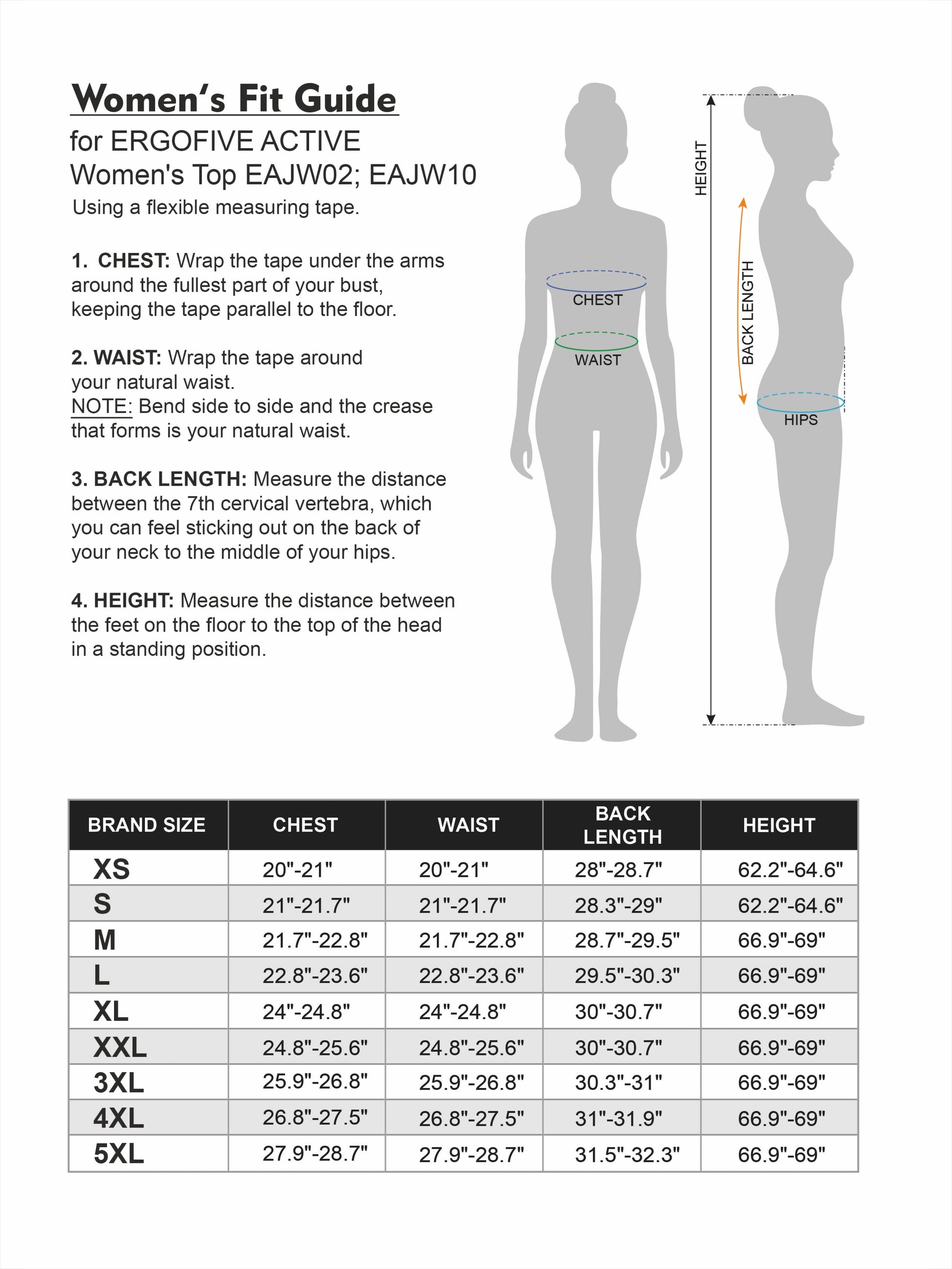 ERGOFIVE ACTIVE Women's 4WS Top with Breathable Mesh EAJW10