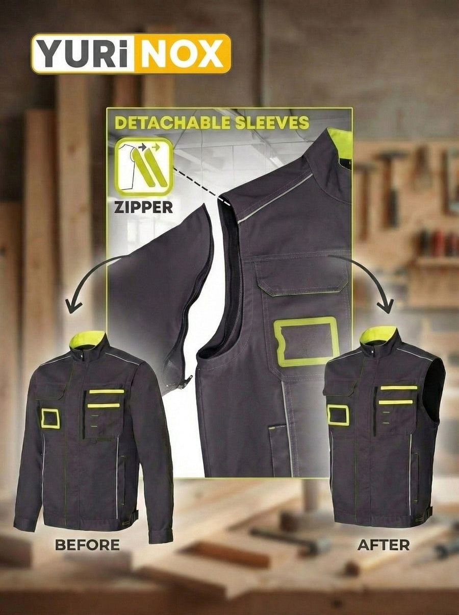 YURINOX Next Men's 2-in-1 Convertible Work Jacket