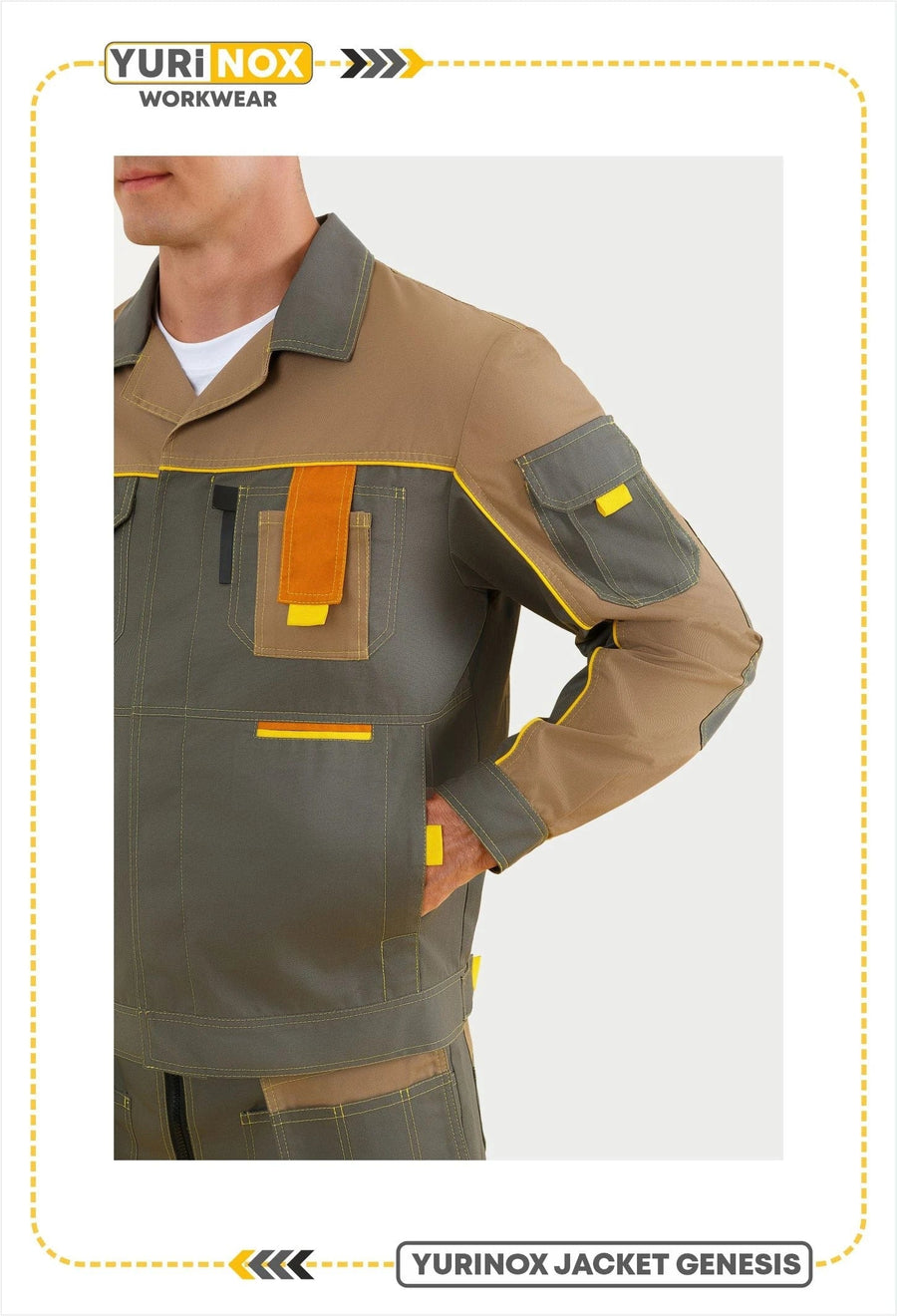 YURINOX Genesis Men's Stain-Resistant Utility Work Jacket