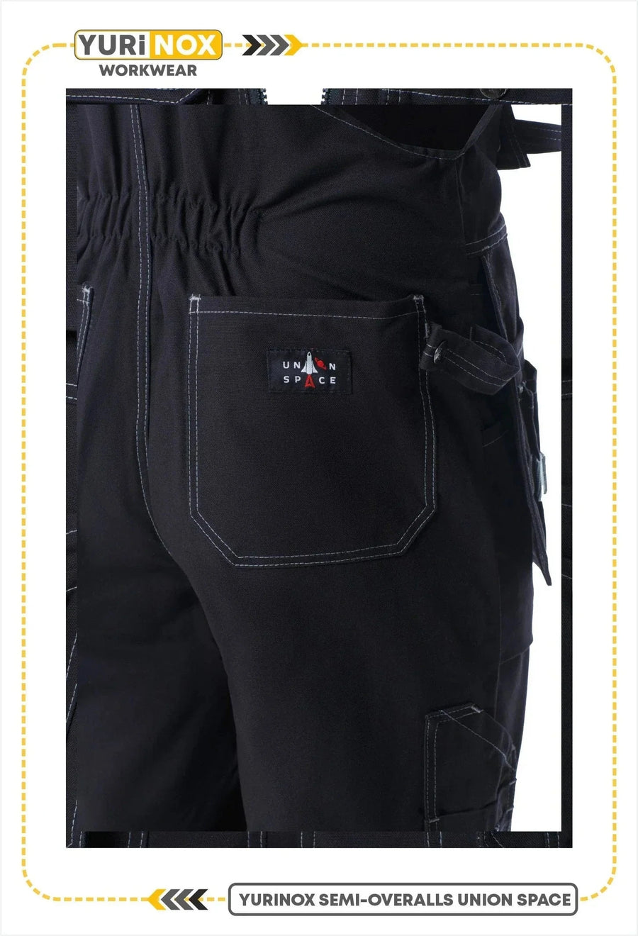 YURINOX UnionSpace Men's Midweight Utility Work Bib Overalls