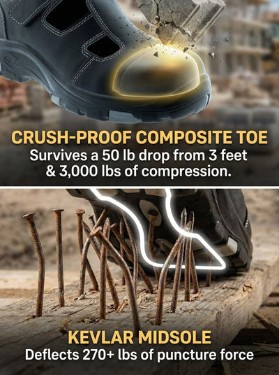 Men's UnionSpace™ 4" Slip-resistant  Waterproof Composite Toe Work Vented Shoe