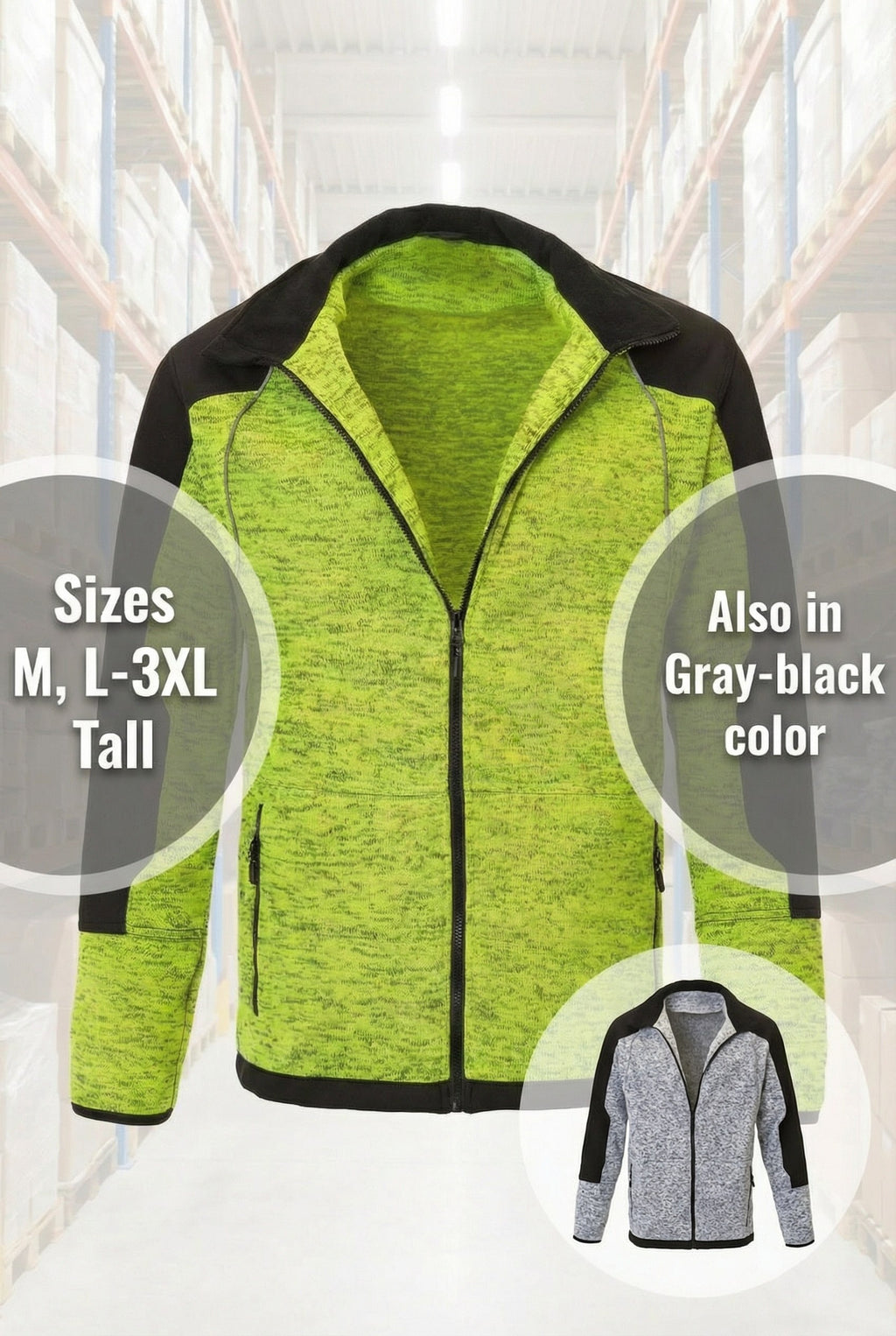 UNIONWORKWEAR FULL ZIP HIGH COLLAR SWEATSHIRT 0063
