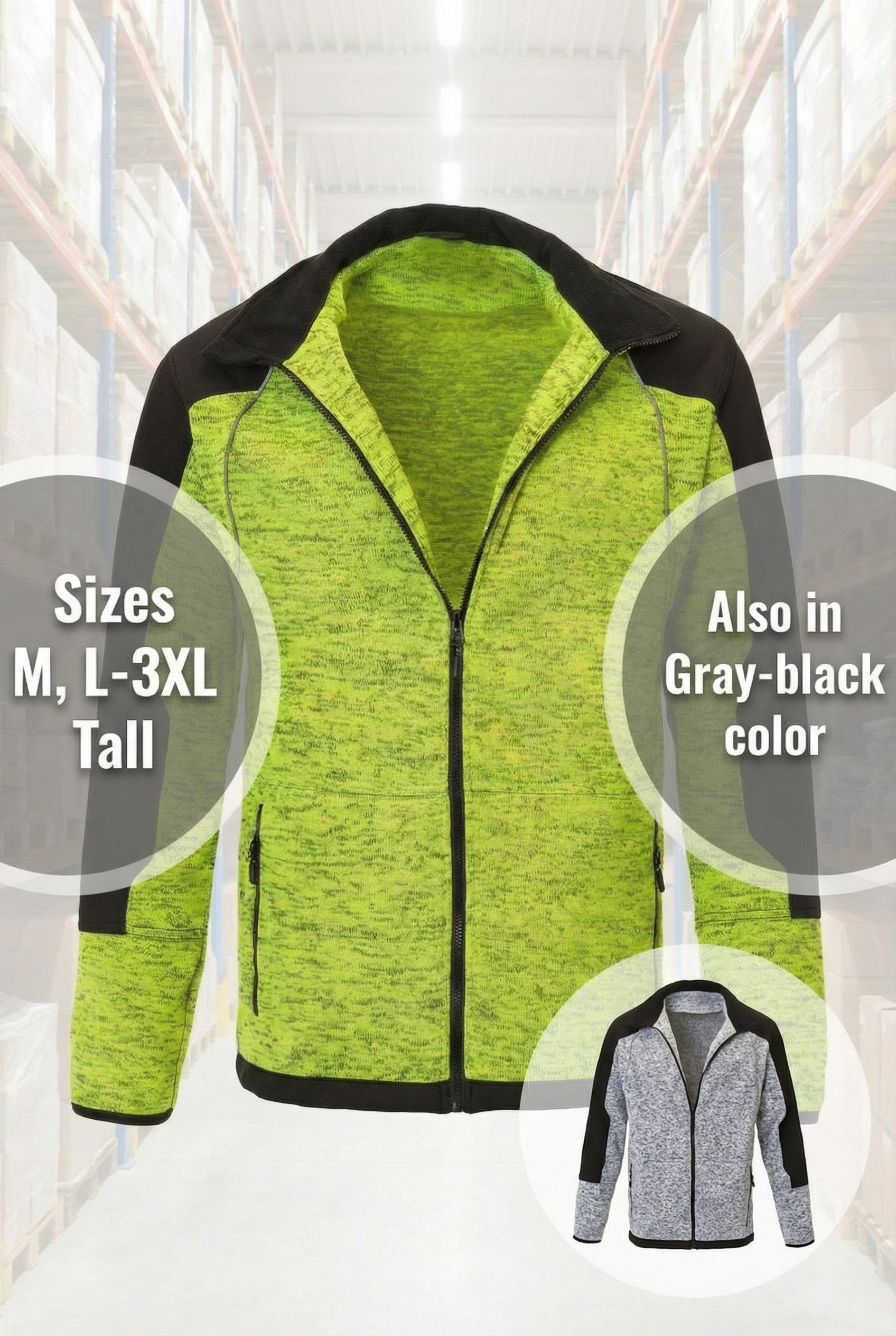 UNIONWORKWEAR FULL ZIP HIGH COLLAR SWEATSHIRT 0063
