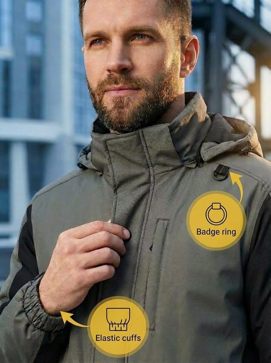 UNIONWORKWEAR Men's Insulated Hooded Work Jacket