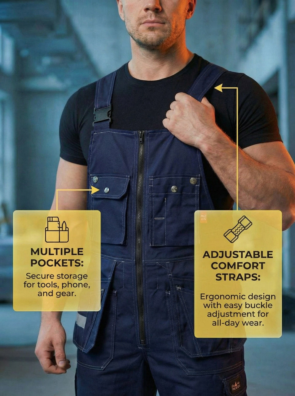 UNIONSPACE™ Men's Midweight Utility Work Bibs