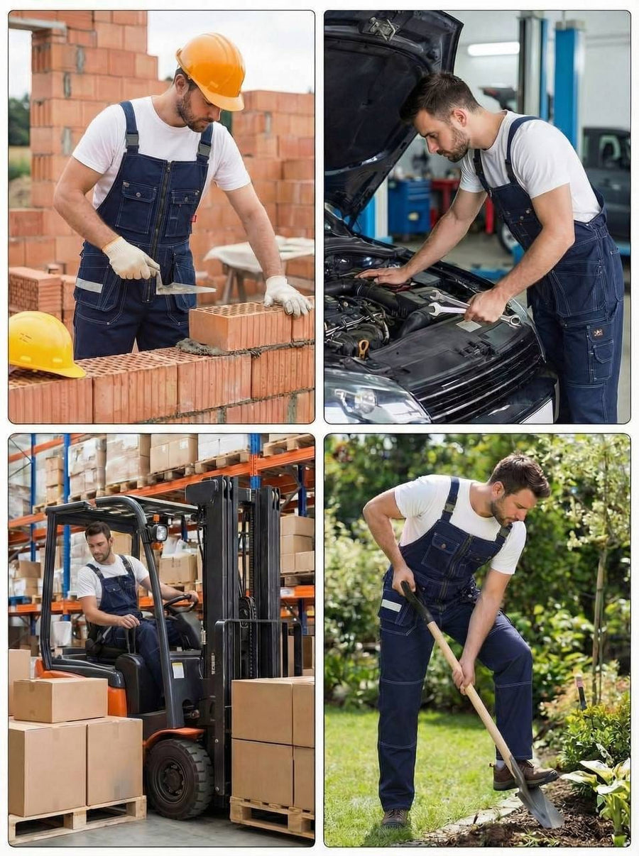 YURINOX UnionSpace Men's Midweight Utility Work Bib Overalls